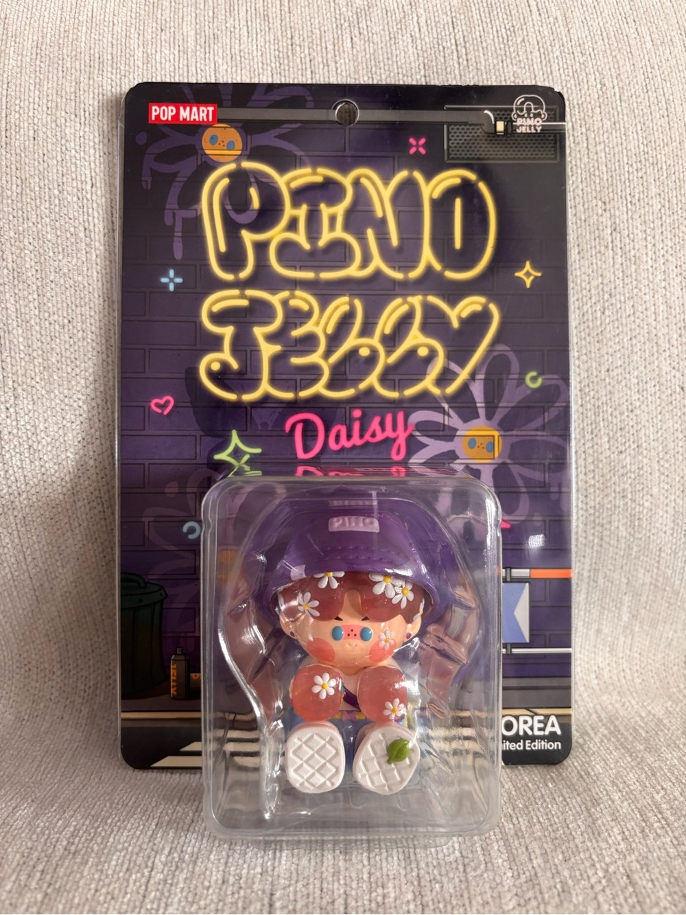 POP MART Pino Jelly Daisy Purple Figurine - Korea Limited Edition